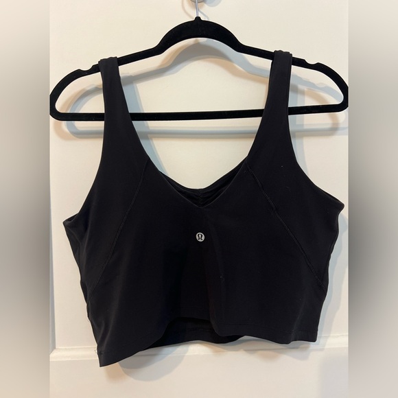 Lululemon Align Tank *Gathered-Front Black Size 12 - Picture 2 of 7